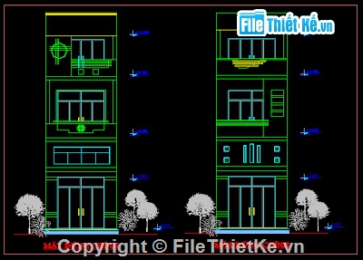 Bản vẽ nhà phố,Bản vẽ autocad,nhà mặt phố,nhà phố 3 tầng